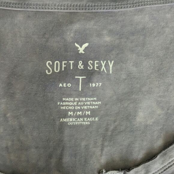 American Eagle Outfitters Purple Soft & Sexy Lace Up Top - Size M - Picture 5 of 8